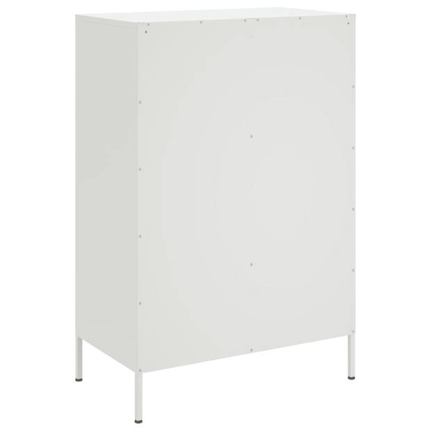 vidaXL Hoge kast 68x39x101,5 cm staal wit