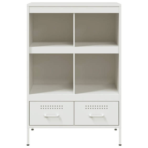 vidaXL Hoge kast 68x39x101,5 cm staal wit