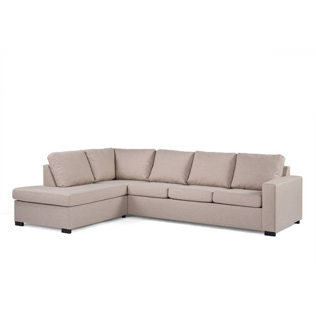 Giga Meubel - Hoekbank Beige Stof - 4-Zits Links - Inari