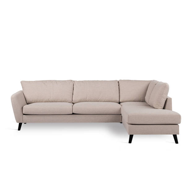 Giga Meubel - Hoekbank Stof - Beige/Zwart - 3-Zits Rechts 278cm - Inari