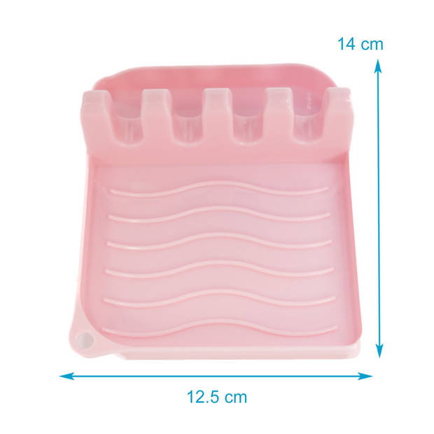 Intirilife lepelrek in roze - 14 x 12.5 x 4.8 cm - houder voor keukengerei en pannendeksels, bestekhouder