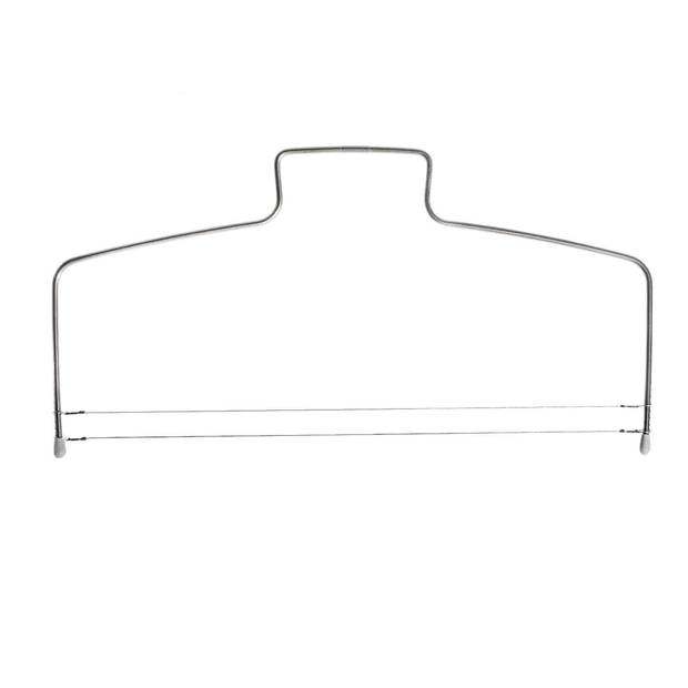 Intirilife roestvrijstalen taartsnijder - 31.8 x 14.5 cm - cake cutter met 2 gekartelde snijdraden, taartverdeler