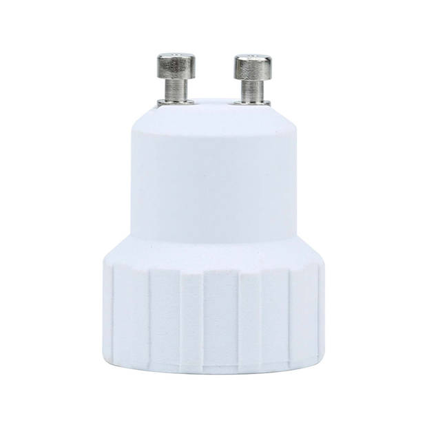 Intirilife gu10 naar e14 lampvoet adapter in wit - 4x lampadapter voor het omvormen van gu10 naar e14