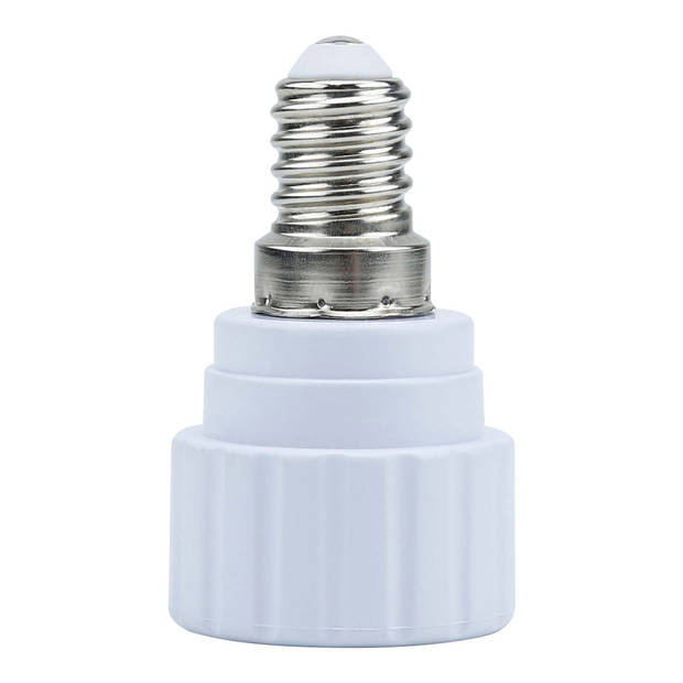 Intirilife e14 naar gu10 lampvoet adapter in wit - 4x lampadapter voor het omformatteren van e14 naar gu10