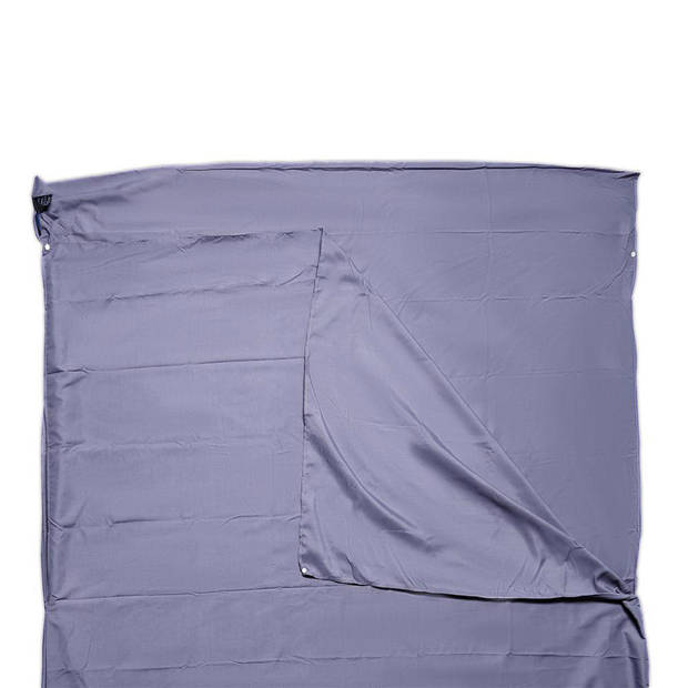 Intirilife polyester slaapzak 115 cm x 210 cm in donker paars - lichtgewicht reislaken met opbergtas