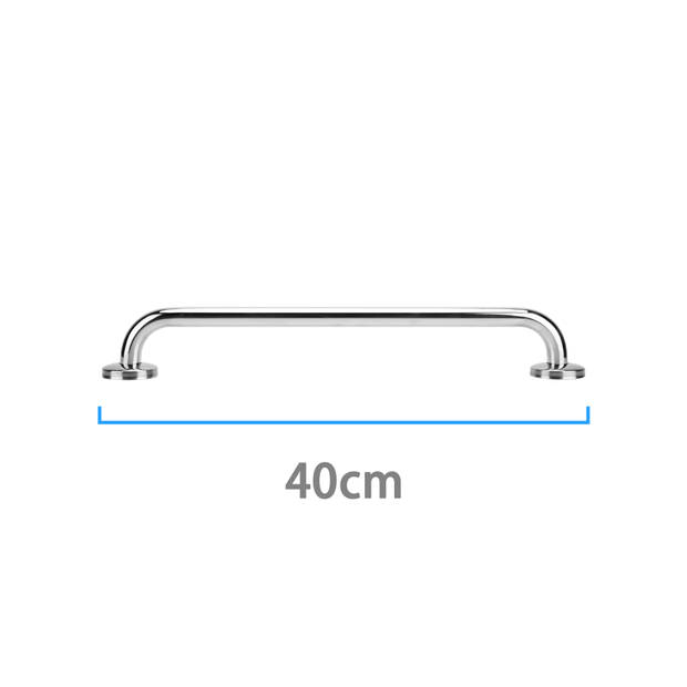 Intirilife handdoekhouder hoogglans gepolijst roestvrij staal lengte 40 cm 19 mm stangdiameter handdoekstang