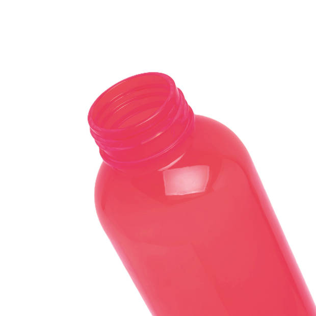 Waterfles / drinkfles / sport bidon Olympic - rood - kunststof - 500 ml - rvs schroefdop - Drinkflessen