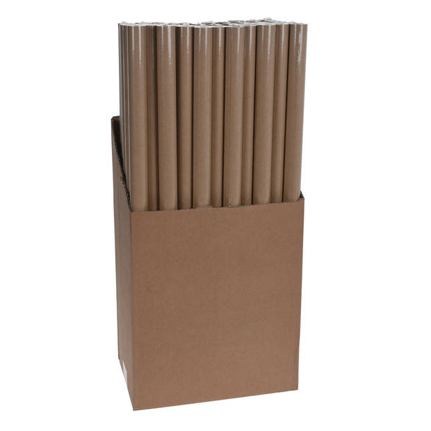 Rollen inpakpapier/cadeaupapier - 1x stuks - 300 x 70 cm - bruin - kraft papier - boeken kaften - Cadeaupapier