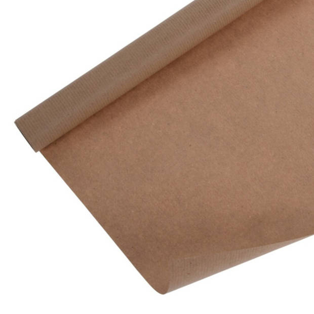 Rollen inpakpapier/cadeaupapier - 1x stuks - 300 x 70 cm - bruin - kraft papier - boeken kaften - Cadeaupapier