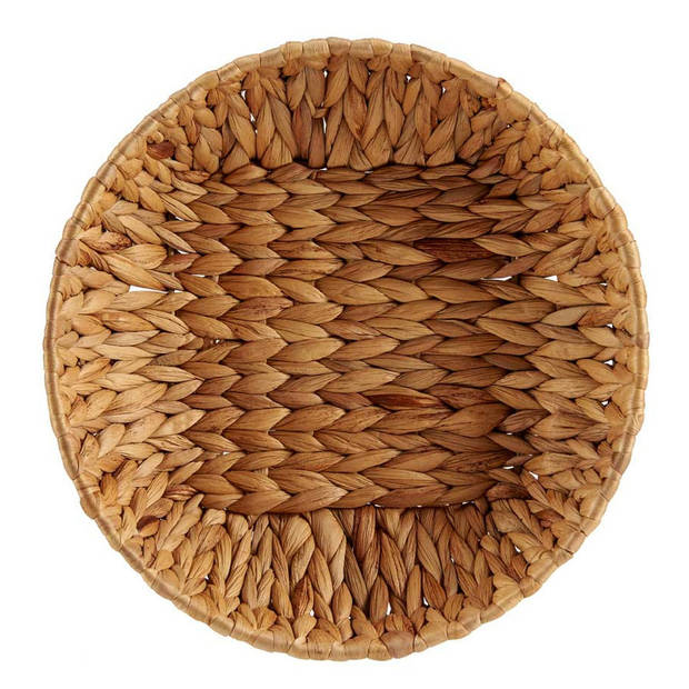 Giftdecor Opbergmandje/Broodmandje - gevlochten riet - naturel kleur - 29 x 29 x 8 cm - broodmand