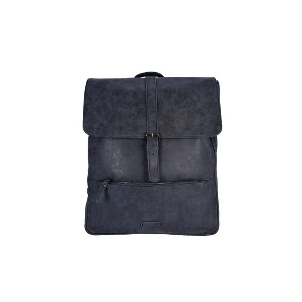 Multifunctionele PU Navy Rugzak voor Studenten en Professionals 33cm x 8cm x 40cm Inclusief 7 Handige Vakken met