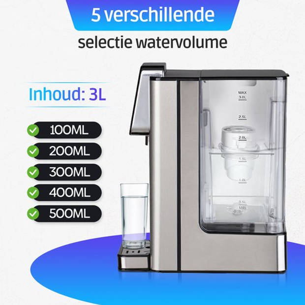 CuisineKing Heetwaterdispenser 3.0L - Warm waterdispenser - Instant Waterkoker - Heetwatertap