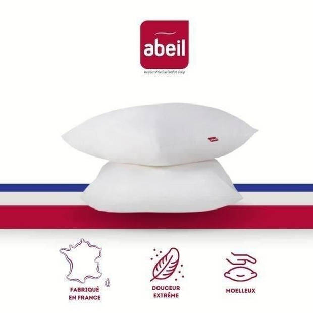 ABEIL Set van 2 zachte kussens - 60 x 60 cm - Wit