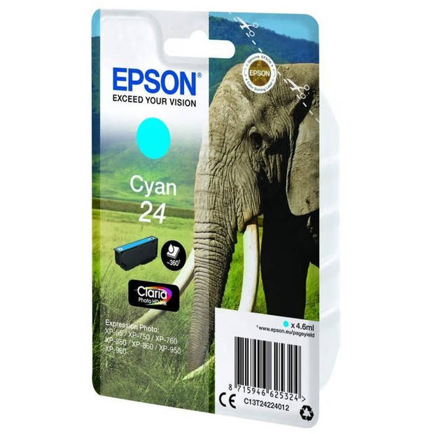 Epson 24 cyaan cartridge