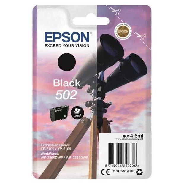 Epson 502 zwart cartridge