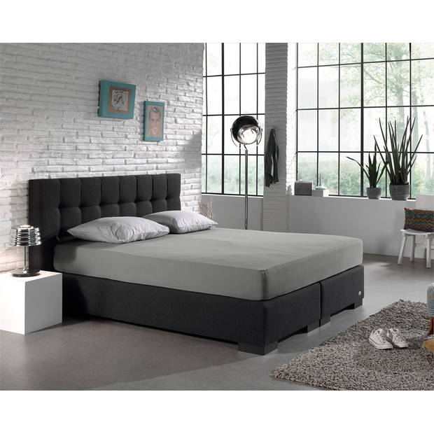 HappyBed Grijs 90x200 cm - Hoeslaken - 100% katoen