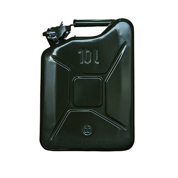 Stalen Jerrycan 10L - Groen - Duurzaam en Veelzijdig - Robuust - Perfect voor in de mancave - Exclusief drank Groen