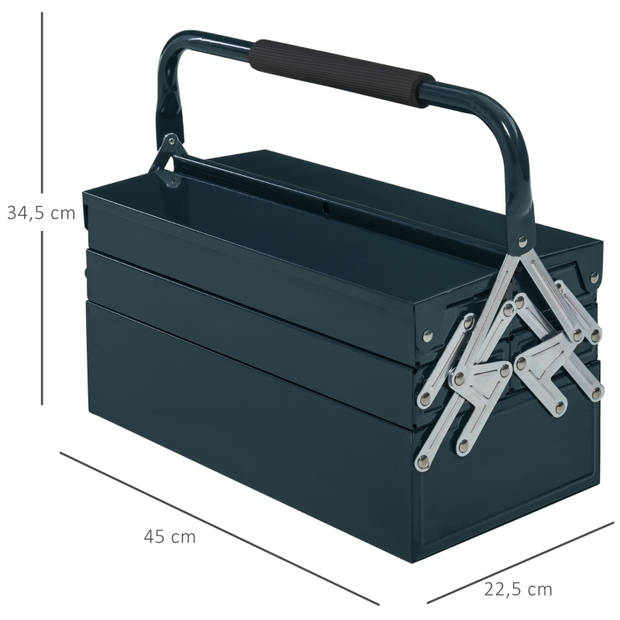 Gereedschapskoffer - Gereedschap - Gereedschapskist - Staal - 45 x 20 x 34,5 cm