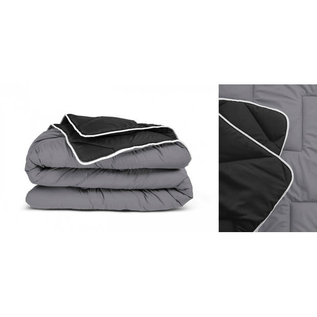 Sleeptime Dekbed en Overtrek in 1 - 240x200 - Lits-Jumeaux - Zwart