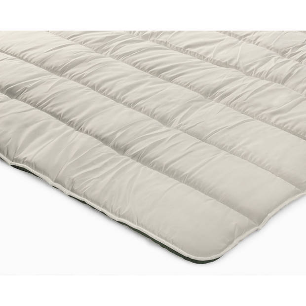 Sleeptime All-in one Omkeerbare Dekbed - Dekbed zonder Overtrek - 200x200 - Creme/Groen