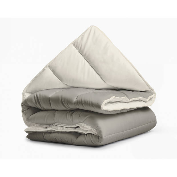 Sleeptime All-in one Omkeerbare Dekbed - Dekbed zonder Overtrek - 240x200 - Creme/Kaki