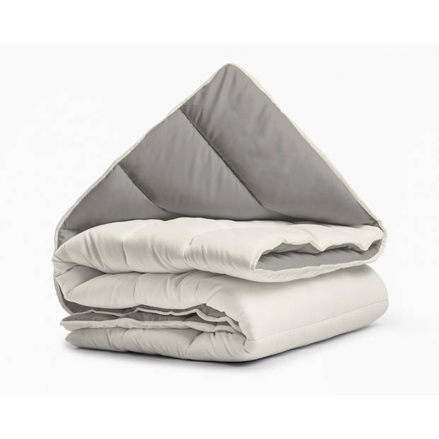 Sleeptime All-in one Omkeerbare Dekbed - Dekbed zonder Overtrek - 240x200 - Creme/Kaki