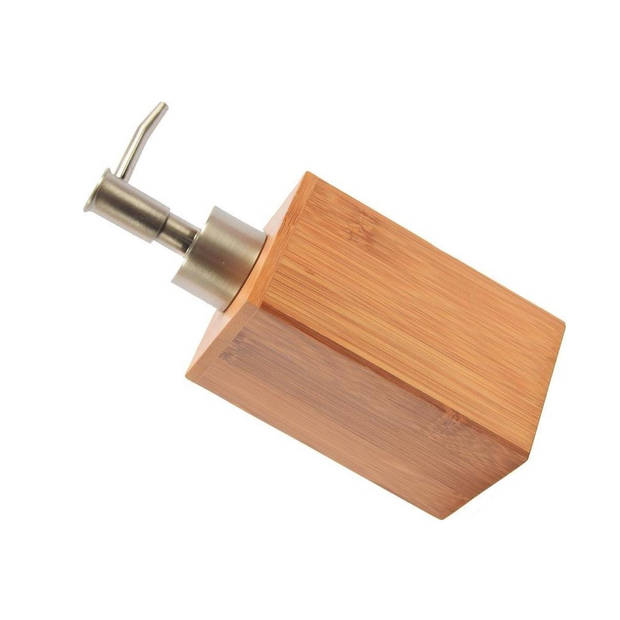 Duurzame Bamboe Zeepdispenser - Milieuvriendelijk Zeeppompje Van Hout (Breedte: 6.5 Cm, Hoogte: 18 Cm, Lengte: 7 Cm