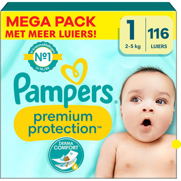 Pampers - Premium Protection - Maat 1 - Mega Pack - 116 stuks - 2/5 KG