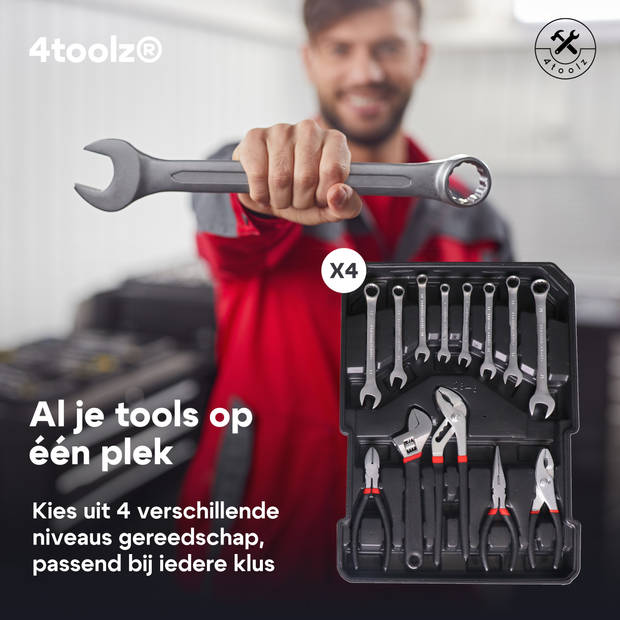 4toolz® Gereedschapskoffer 1020 delig met Gereedschap XXL