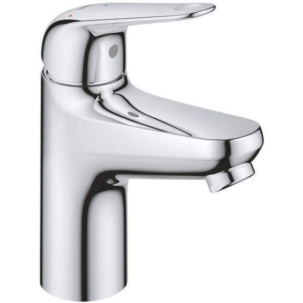 Eéngreeps wastafelmengkraan - GROHE Swift - 24323001 - Chroom - Maat S - Koudwateropening - Waterbesparend - Klik-klak a