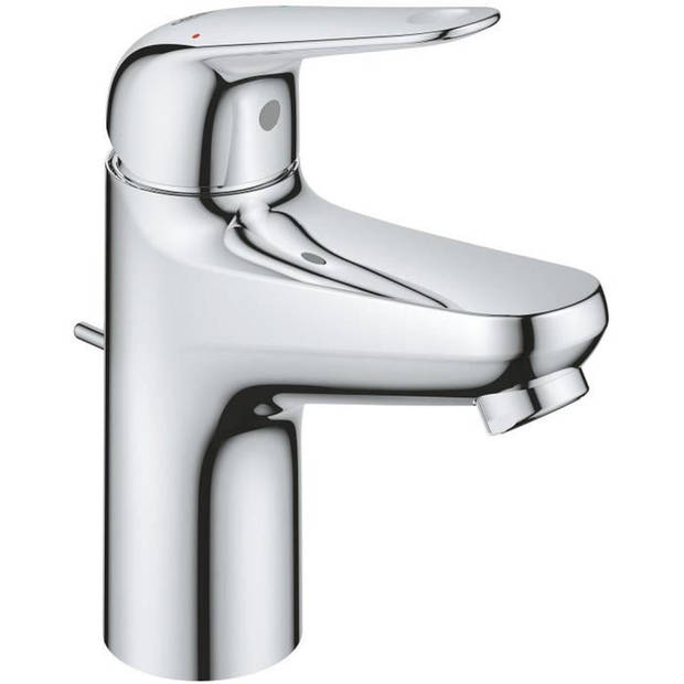 Eéngreeps wastafelmengkraan - GROHE Swift - 24316001 - Chroom - Maat S - Waterbesparend - Uittrekbaar en afvoer