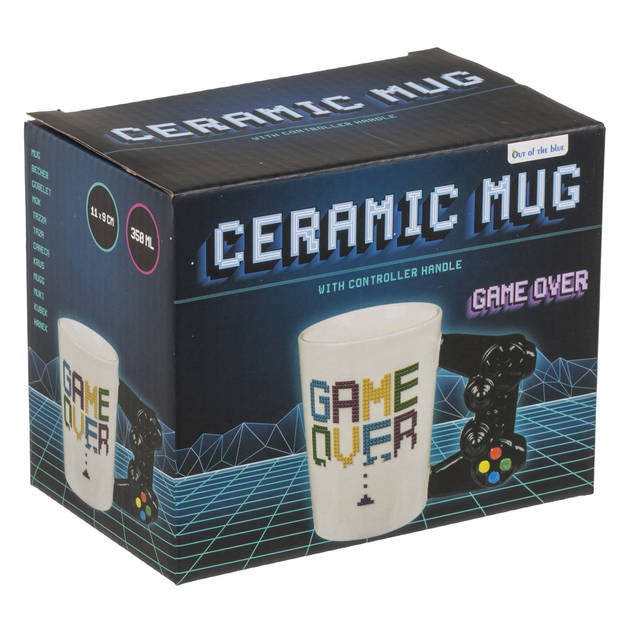 Koffie mok/beker Game Over - controller - keramiek - 330 ml - Bekers