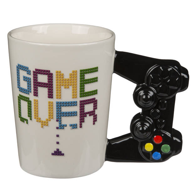 Koffie mok/beker Game Over - controller - keramiek - 330 ml - Bekers