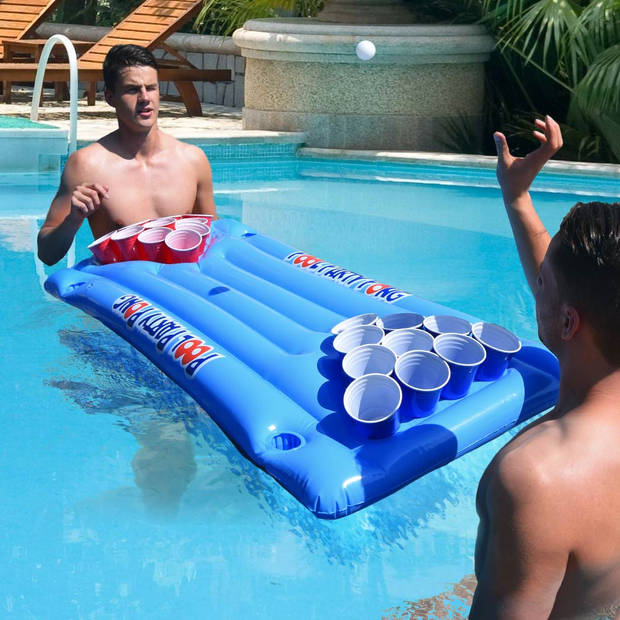 Bierpong Matras - Beer Pong Luchtbed Blauw