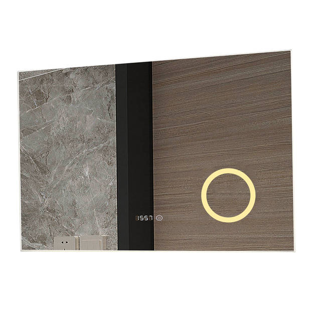 Mirlux Badkamerspiegel met LED Verlichting & Verwarming – Wandspiegel – Anti Condens- 120x80CM
