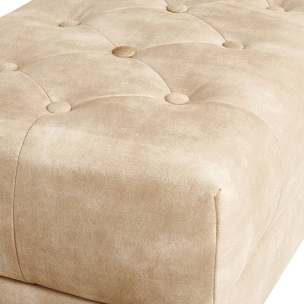 Beliani ROSEVILLE - Bedbank-Beige-Fluweel