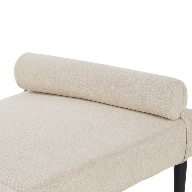 Beliani MAURIAC - Chaise longue-Beige-Polyester