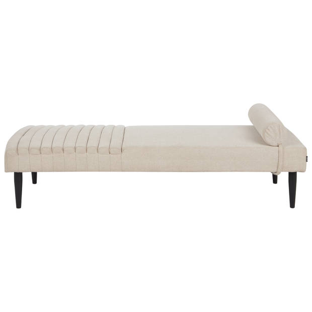 Beliani MAURIAC - Chaise longue-Beige-Polyester