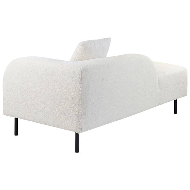 Beliani LE CRAU - Chaise longue-Wit-Bouclé