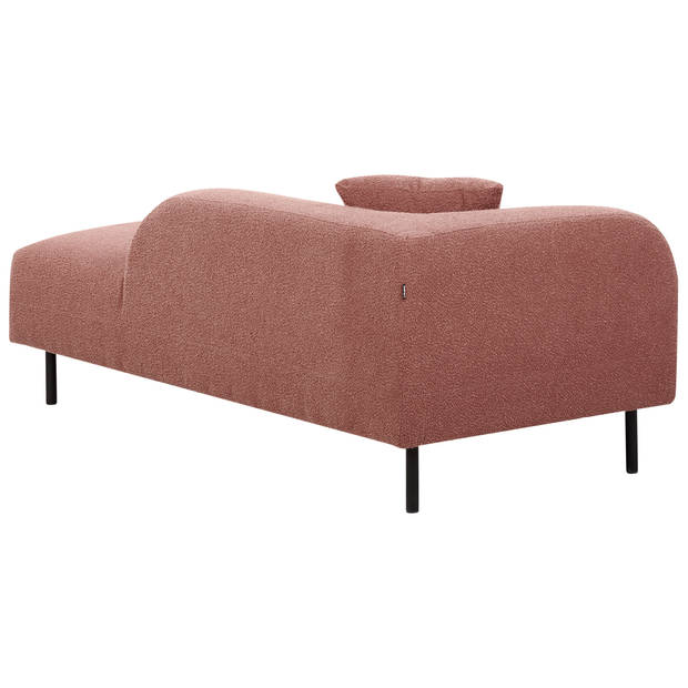 Beliani LE CRAU - Chaise longue-Roze-Bouclé