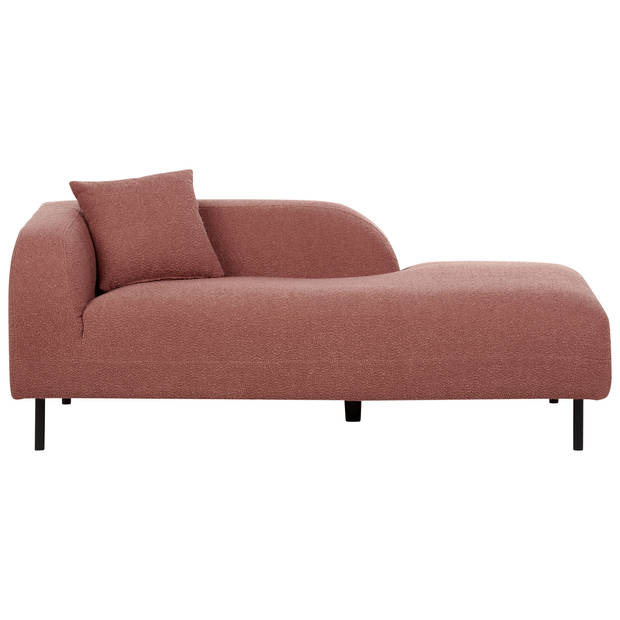 Beliani LE CRAU - Chaise longue-Roze-Bouclé