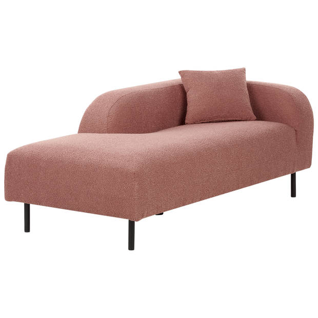 Beliani LE CRAU - Chaise longue-Roze-Bouclé