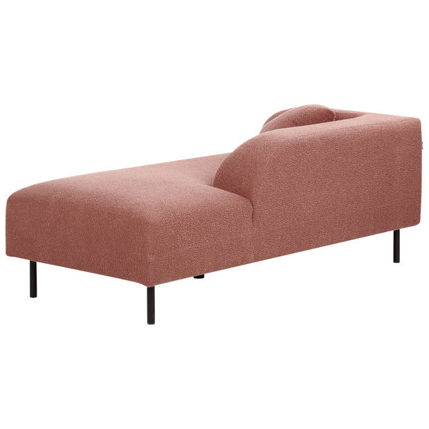 Beliani LE CRAU - Chaise longue-Roze-Bouclé