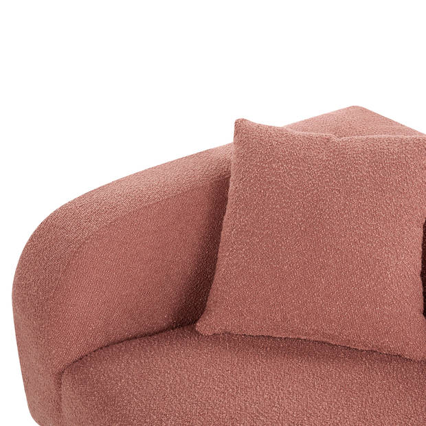 Beliani LE CRAU - Chaise longue-Roze-Bouclé