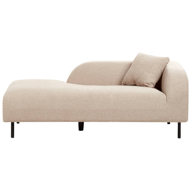 Beliani LE CRAU - Chaise longue-Grijs-Bouclé