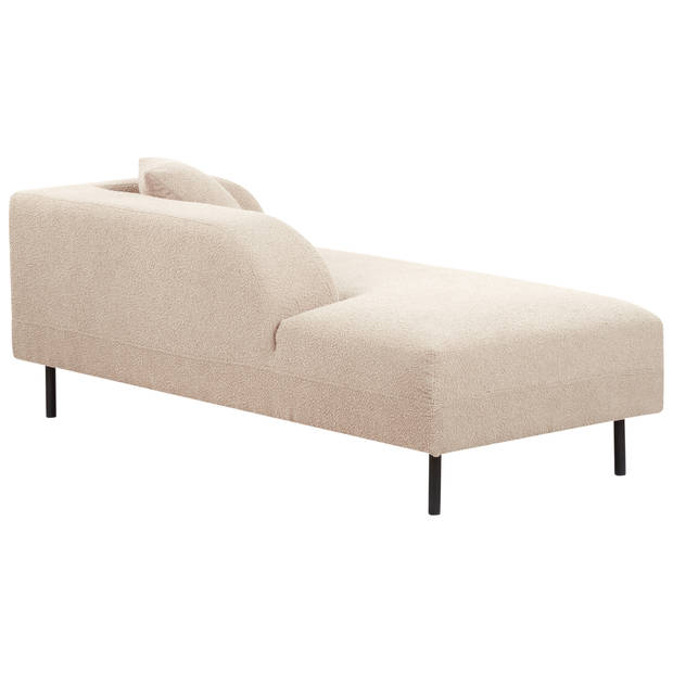 Beliani LE CRAU - Chaise longue-Grijs-Bouclé