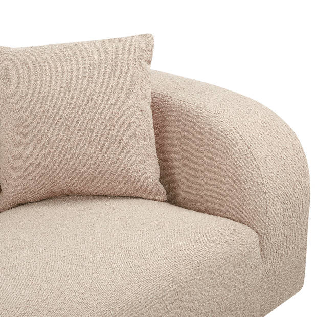 Beliani LE CRAU - Chaise longue-Grijs-Bouclé