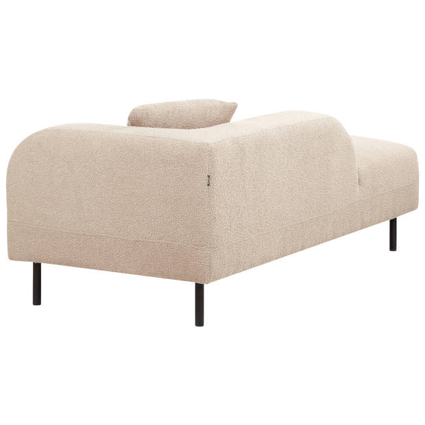 Beliani LE CRAU - Chaise longue-Grijs-Bouclé