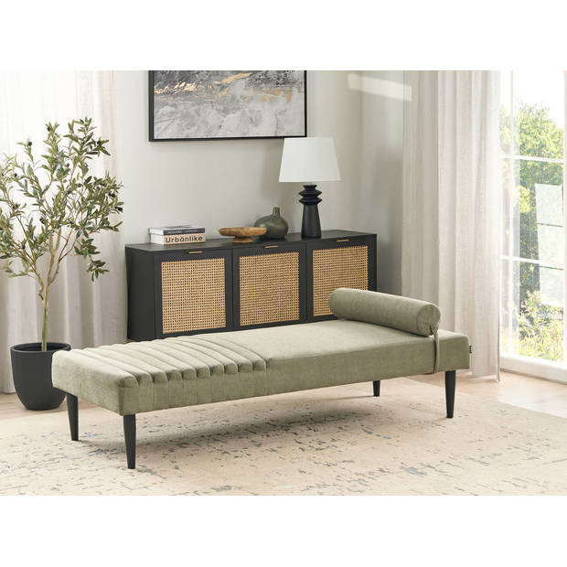 Beliani MAURIAC - Chaise longue-Groen-Polyester