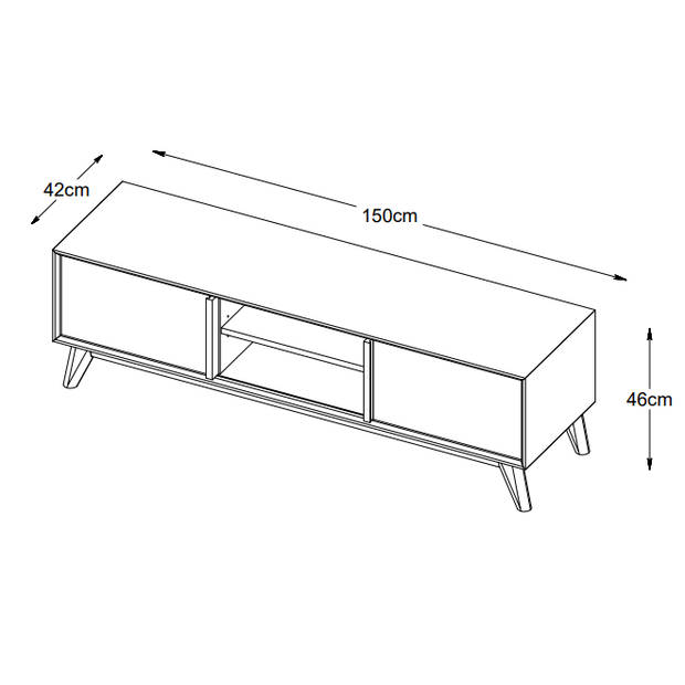 Kiran tv-meubel - 150 cm